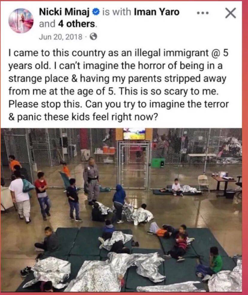 Nicki Minaj 曾經承認自己是非法移民，非法渠道進入美國！