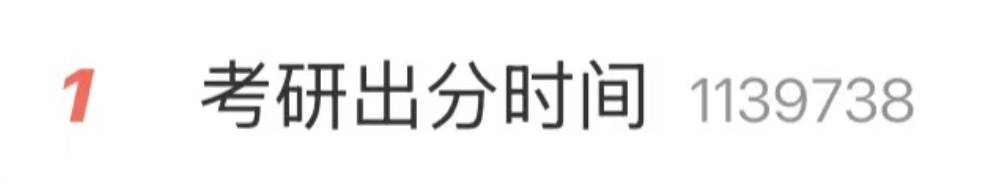 “考研出分”衝上熱搜第一！