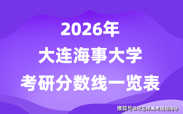 大連海事大學2026考研分數線一覽表（含2025年複試線）