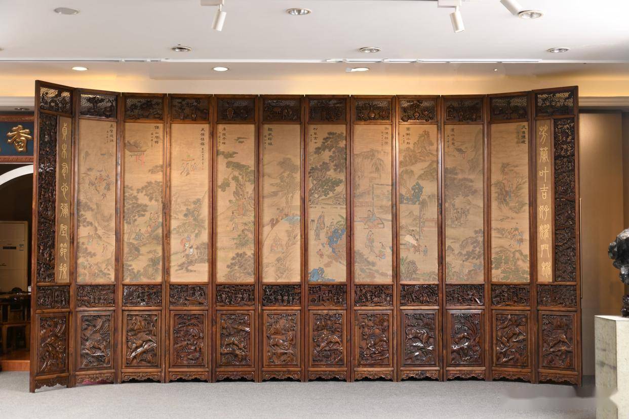 重器收藏，民國金絲楠木老圍屏，藏盡東方雅韻