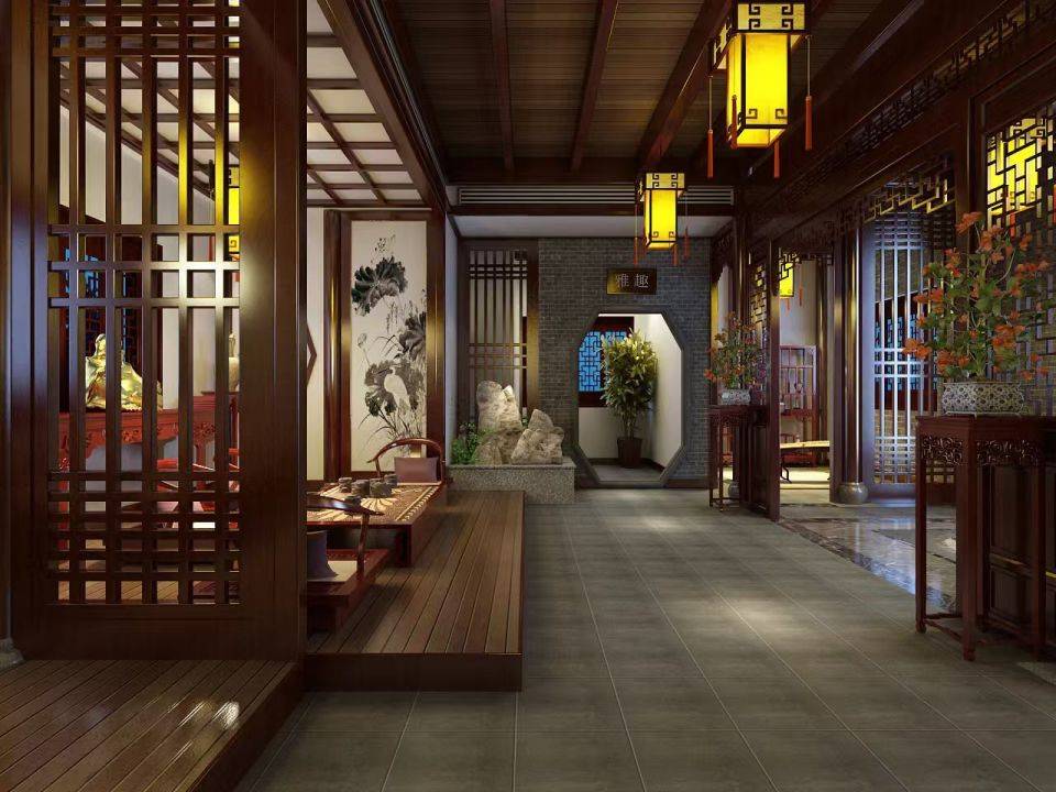 陝西茶樓裝修施工，陝西商務茶館裝修施工，陝西茶室裝修設計施工
