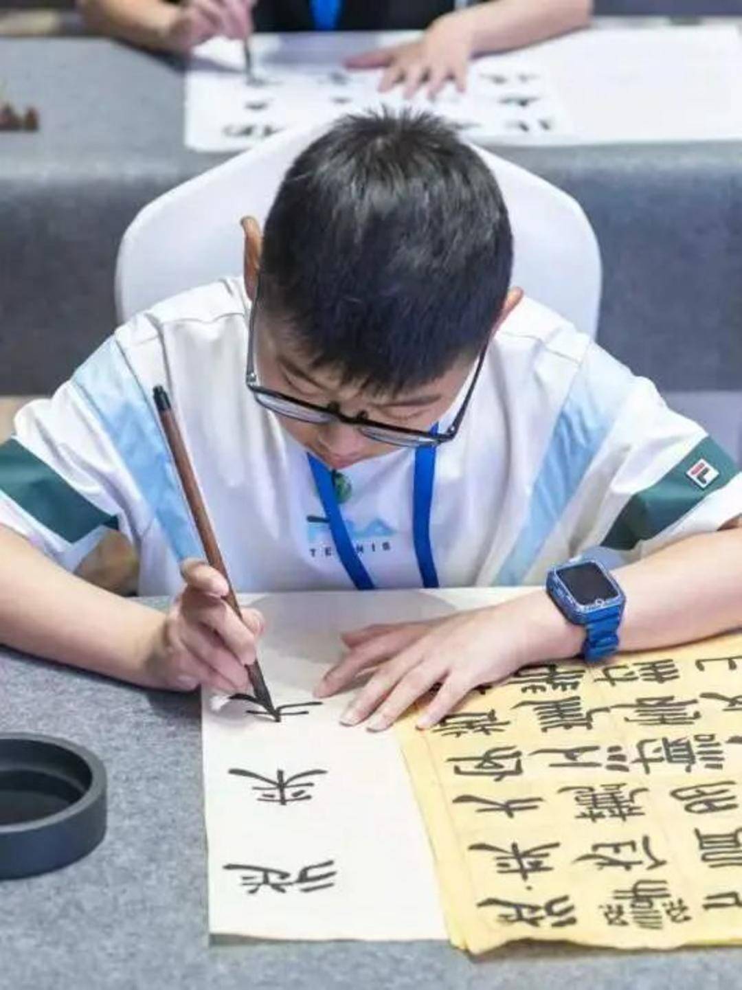 “草房子杯”鹽城青少年書法大賽複賽在大縱湖景區成功舉辦！