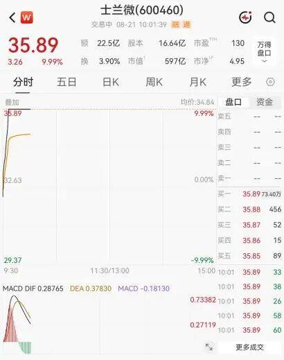 600460，快速拉漲停！