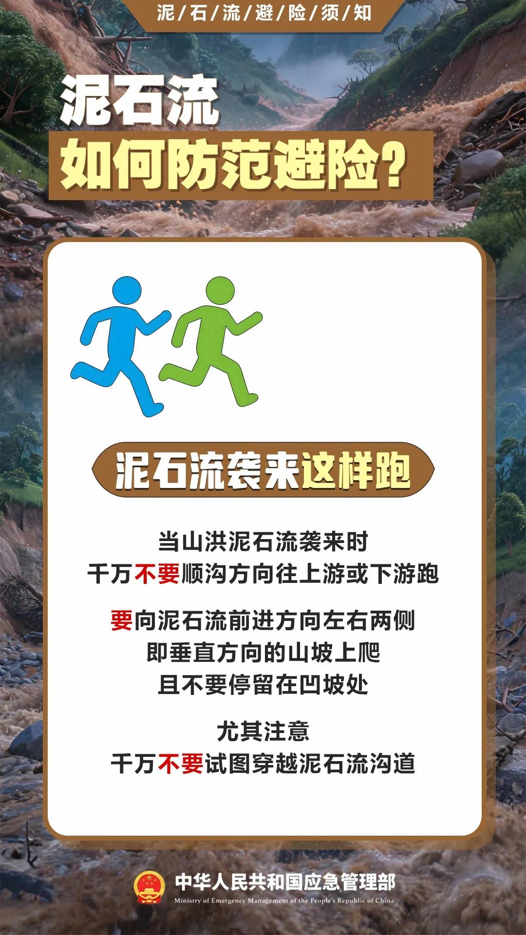遇災不慌，科學避險保平安，這份泥石流避險指南請收藏→